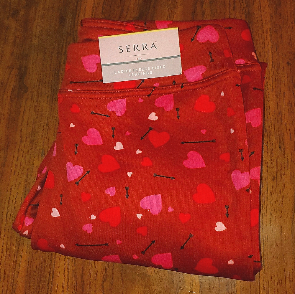 NWT Valentines day Fleece Lined Leggings